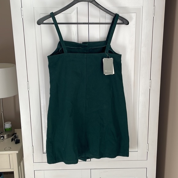 NWT ASOS Design Denim Cami Dress With Button Front in Dark Green Size 6 - Picture 6 of 6